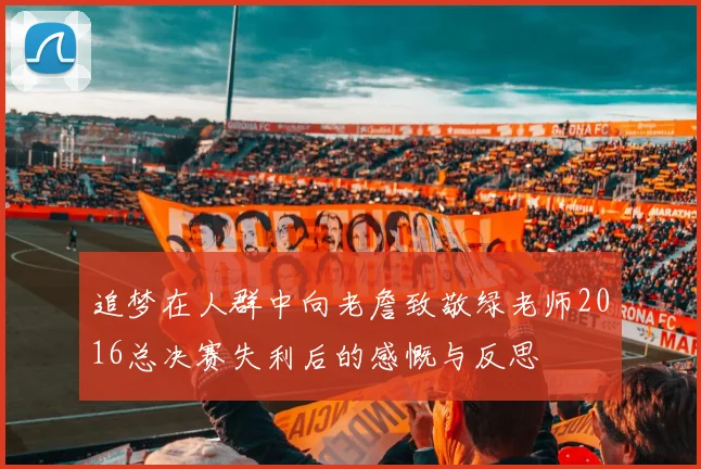追梦在人群中向老詹致敬绿老师2016总决赛失利后的感慨与反思