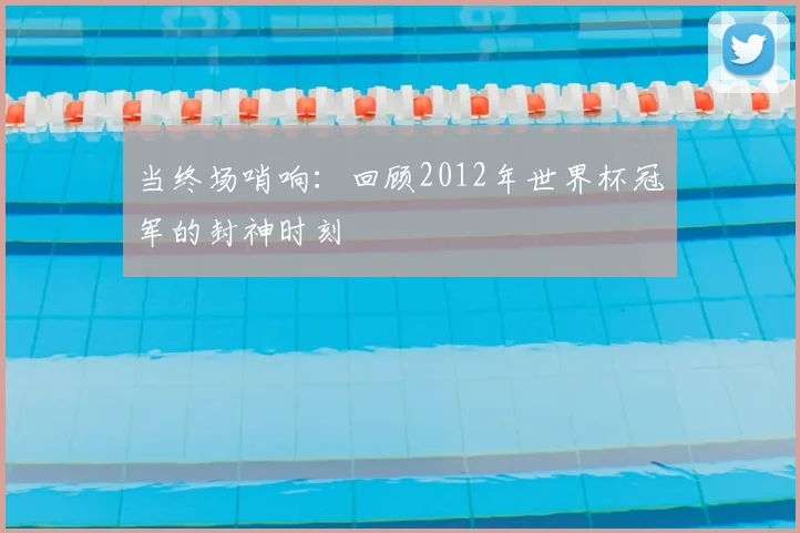 当终场哨响：回顾2012年世界杯冠军的封神时刻